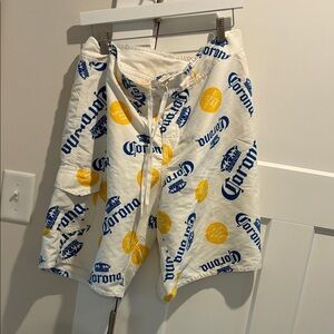Corona Blue and Yellow Swimwear Trunks Size 32